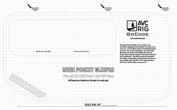 transit pocket sleeper template cutout
