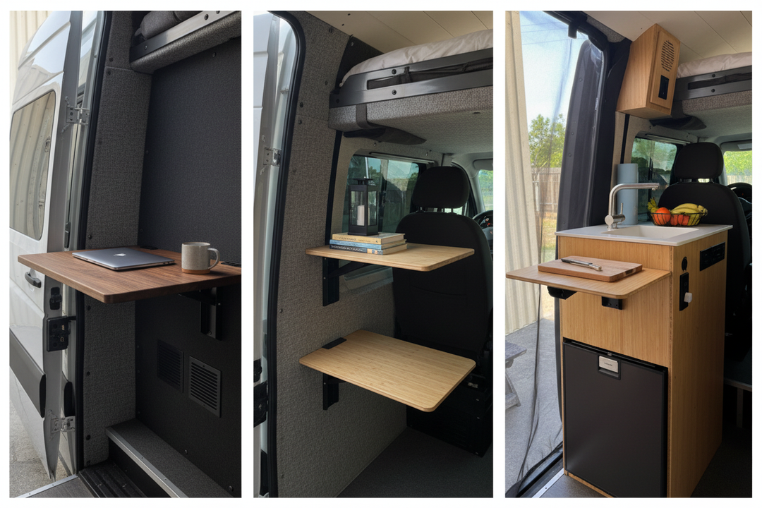 7 Creative Ways to Use Folding Brackets in Your Van Build
