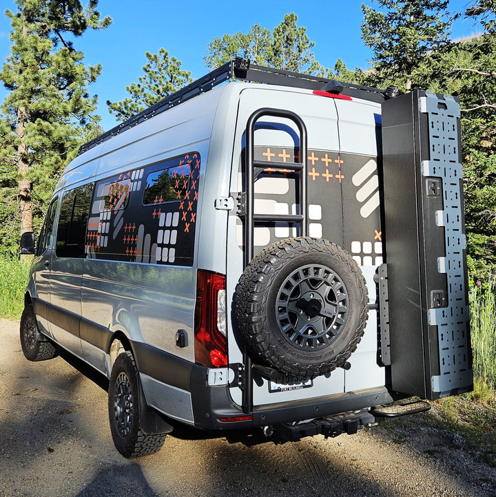 Rover Vans Tire Carrier & Ladder Combo for Mercedes Sprinter