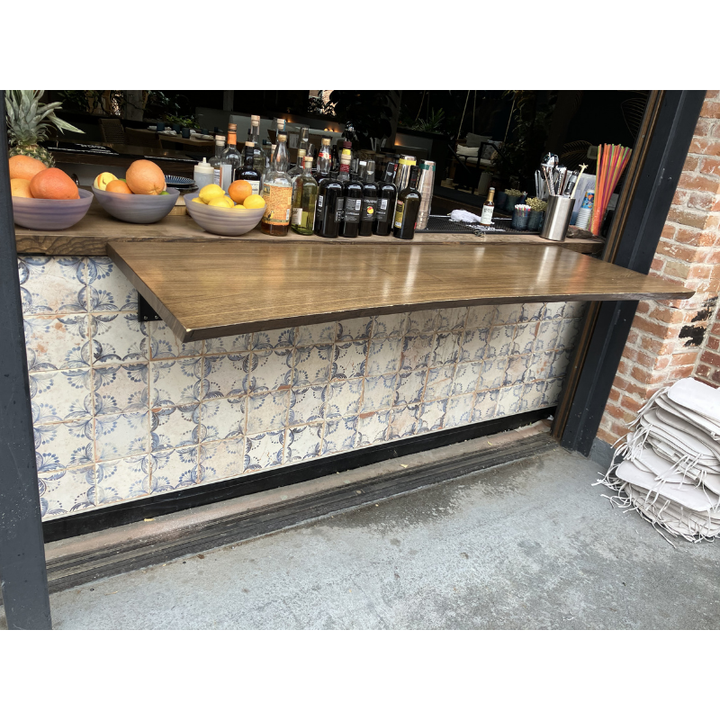 folding bracket for bartop
