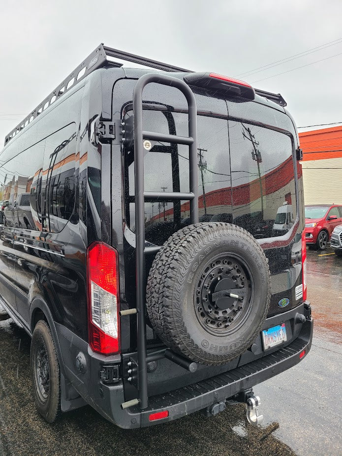 Rover Vans Tire Carrier & Ladder Combo for Ford Transit