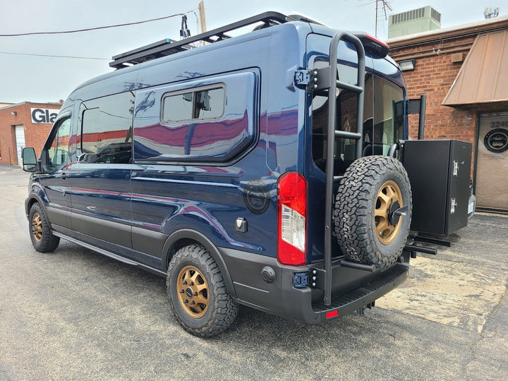 Rover Vans Tire Carrier & Ladder Combo for Ford Transit