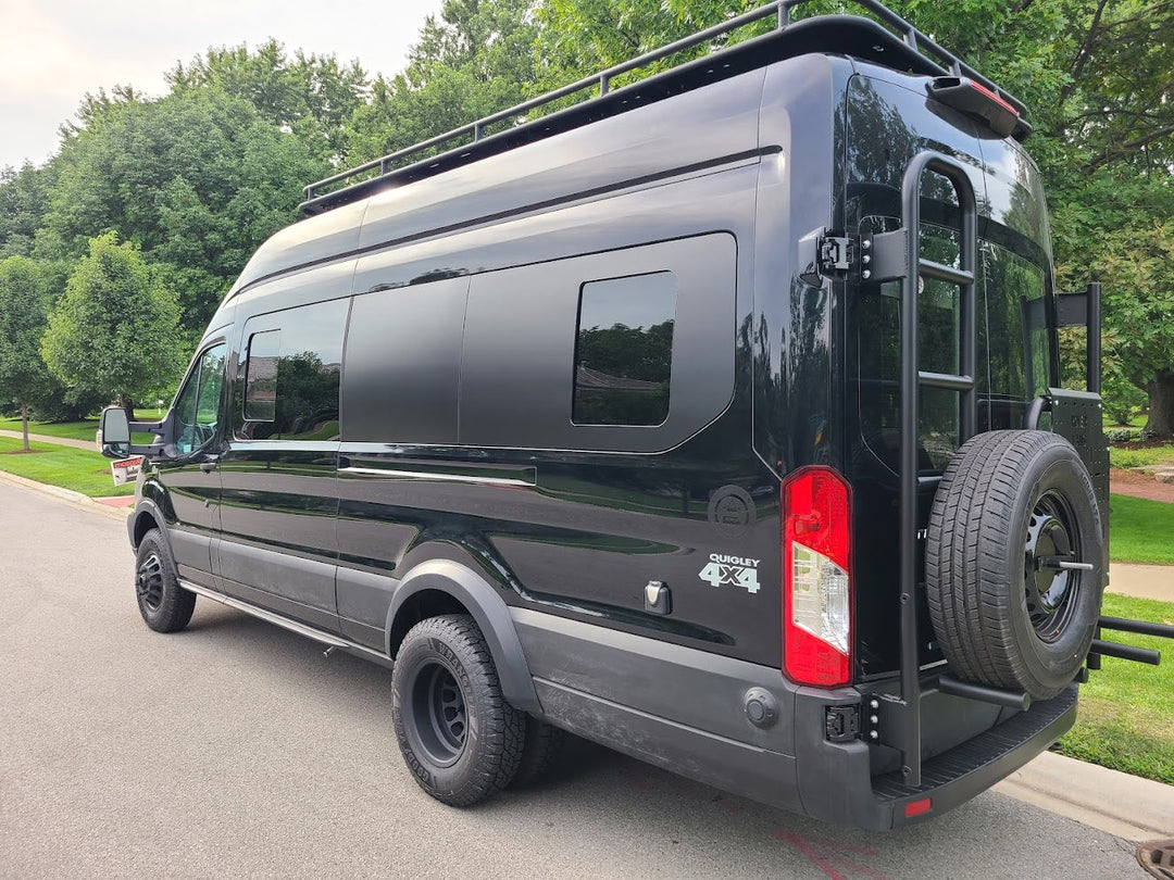 Rover Vans Tire Carrier & Ladder Combo for Ford Transit