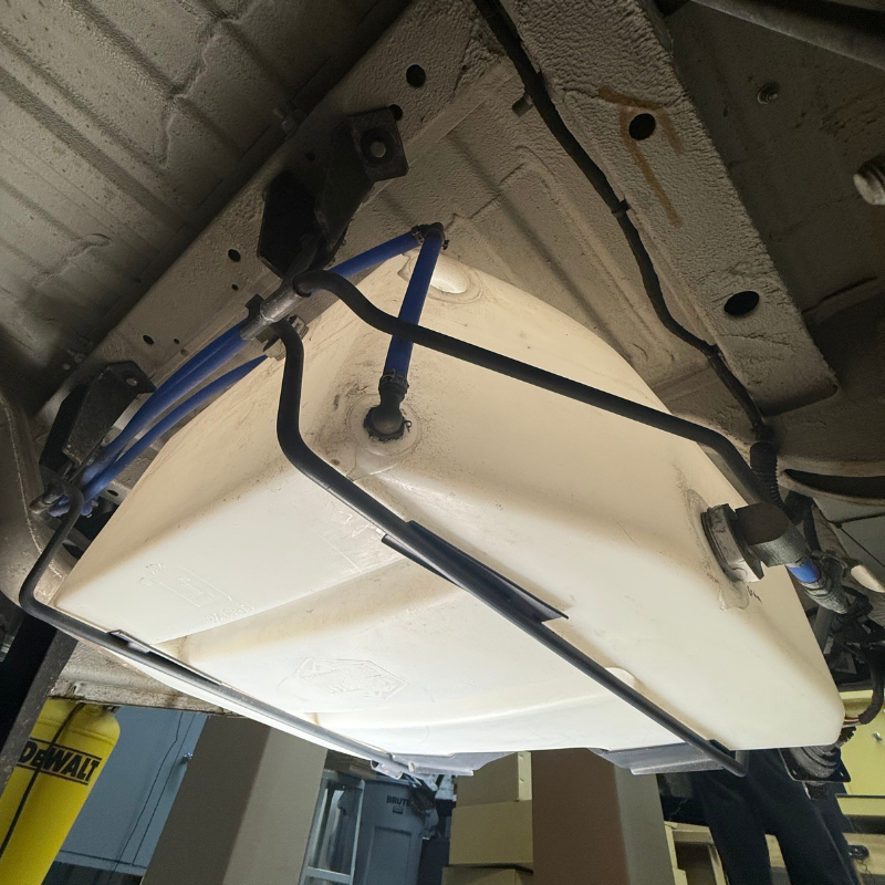 spare tire water tank campervan