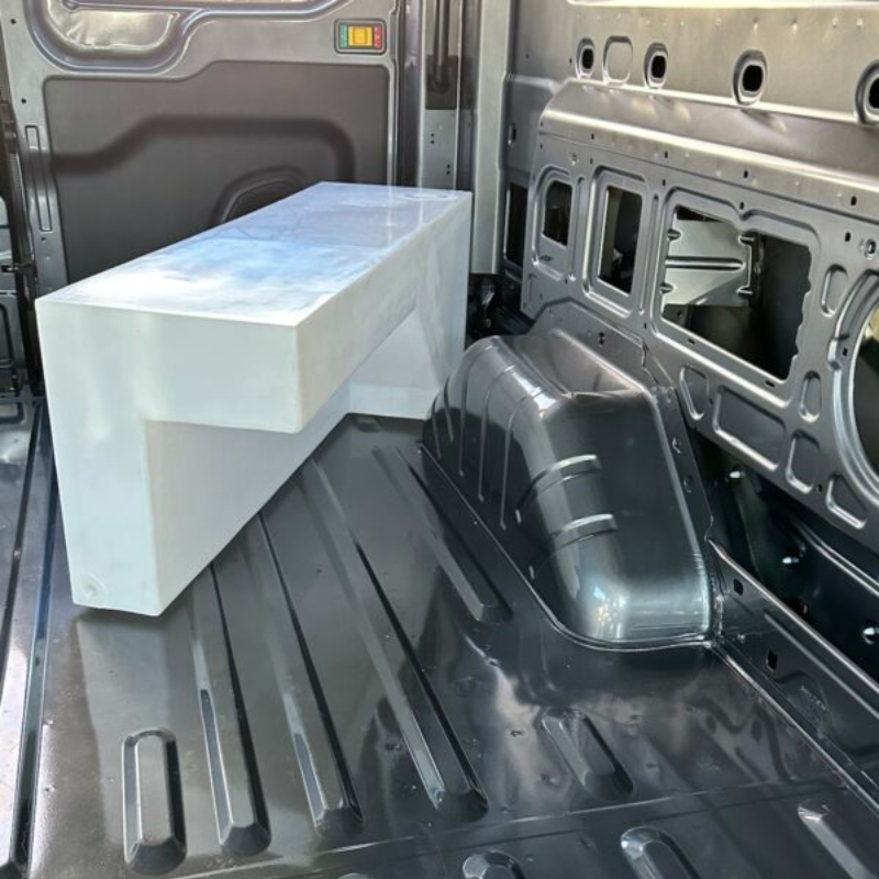 Ford transit wheel well fresh tank