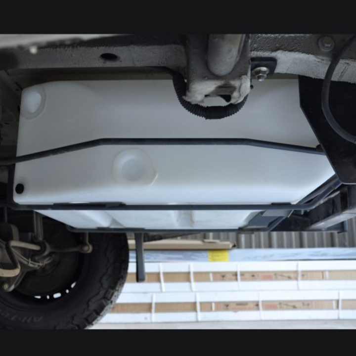 spare tire wheel well tank for van