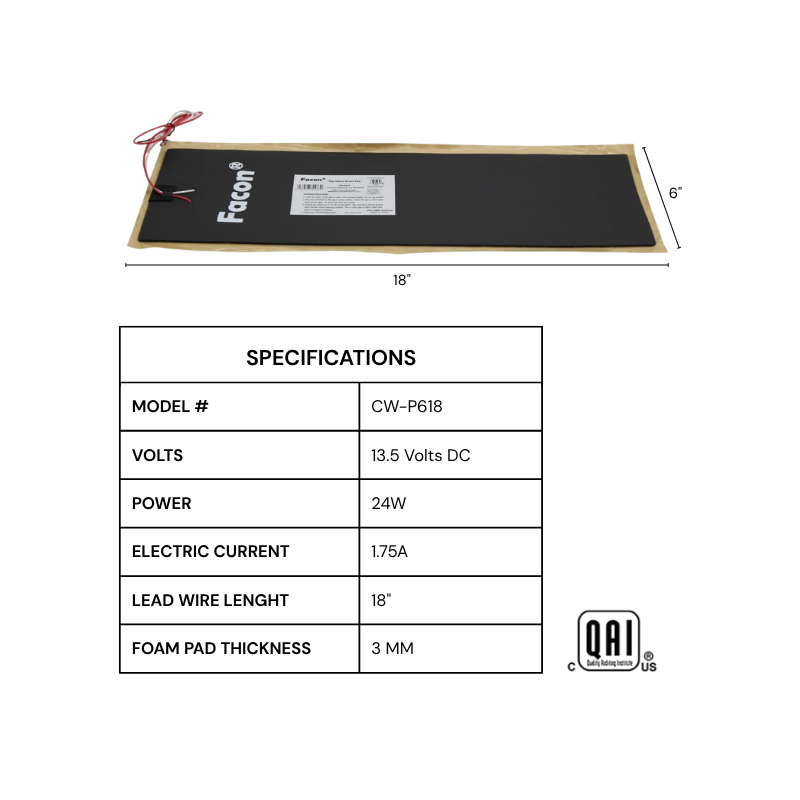 Preorder Facon 6" x 18" Pipe Heater Pad – CW-P618