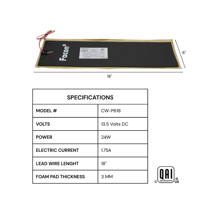 Preorder Facon 6" x 18" Pipe Heater Pad – CW-P618