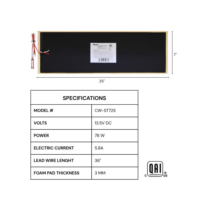 Preorder Facon 7-1/4" x 25" Tank Heater Pad – CW-ST725