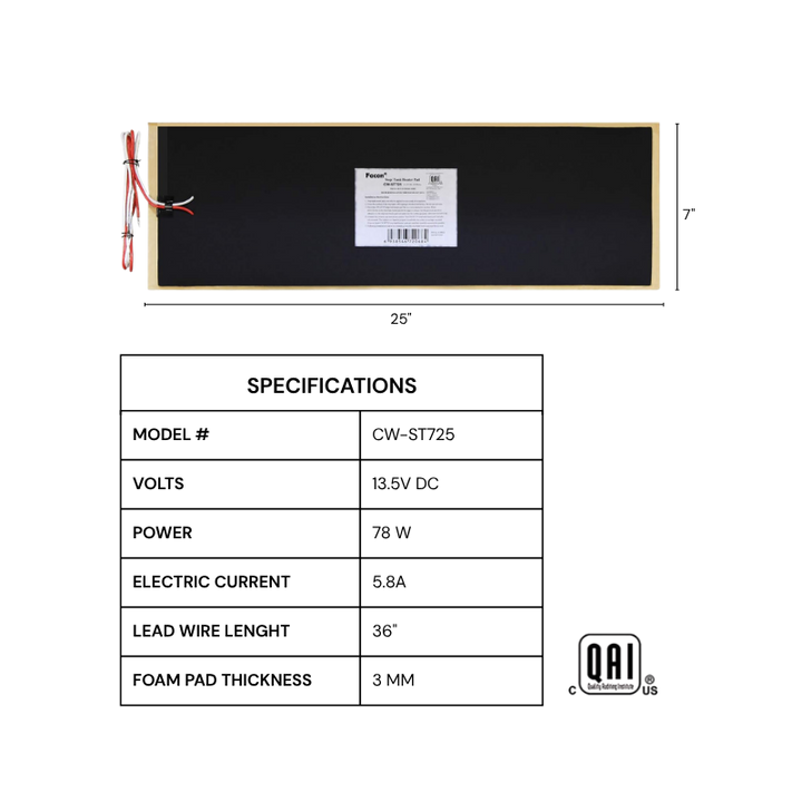 Preorder Facon 7-1/4" x 25" Tank Heater Pad – CW-ST725