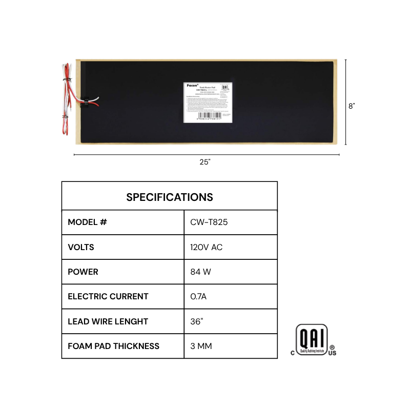 Preorder Facon 8" x 25" Tank Heater Pad – CW-T825