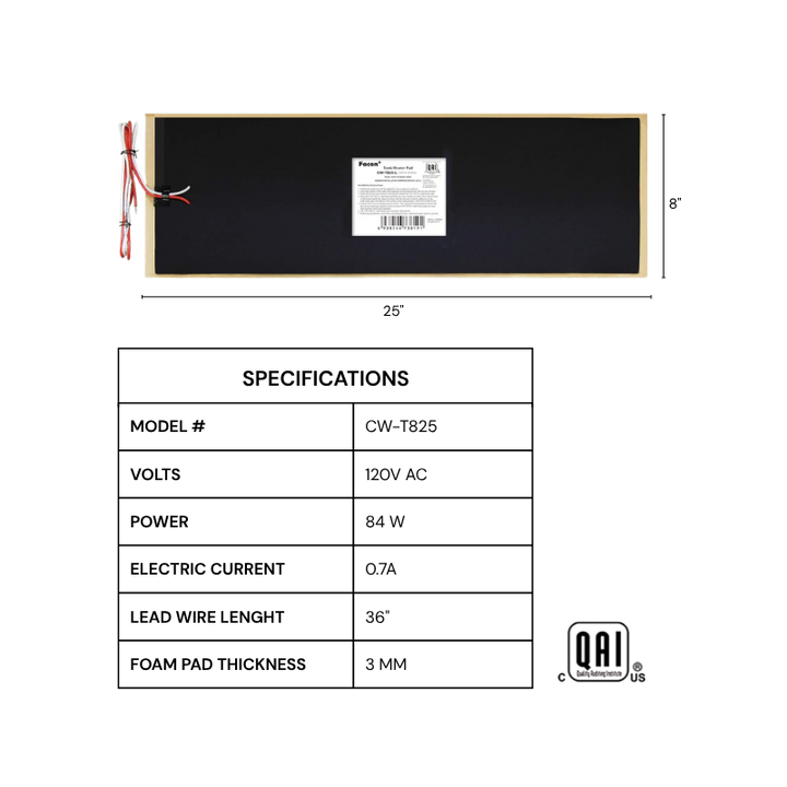 Preorder Facon 8" x 25" Tank Heater Pad – CW-T825