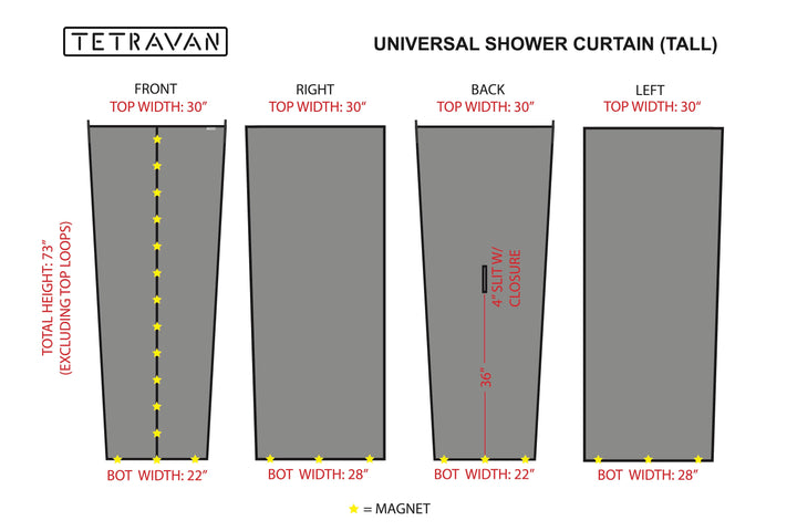 Tetravan Universal Shower Curtain