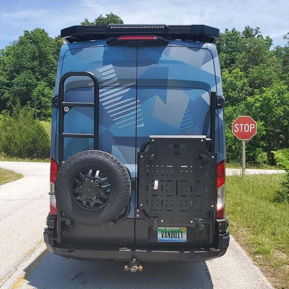 Rover Vans Tire Carrier & Ladder Combo for Ford Transit