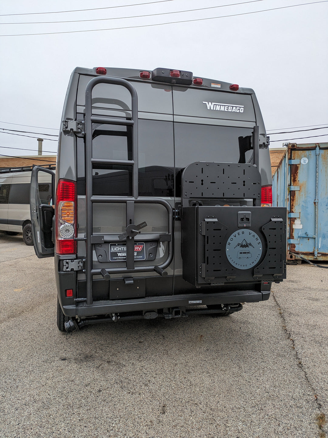 Rover Vans Tire Carrier & Ladder Combo for Ram ProMaster - Drill Through Version