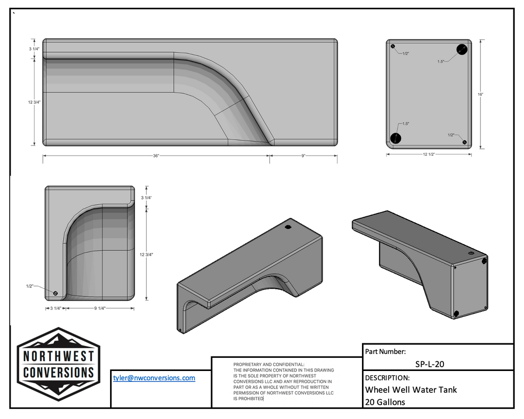 20 gallon tank dimensions