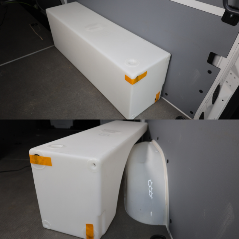 fresh wheel well water tank