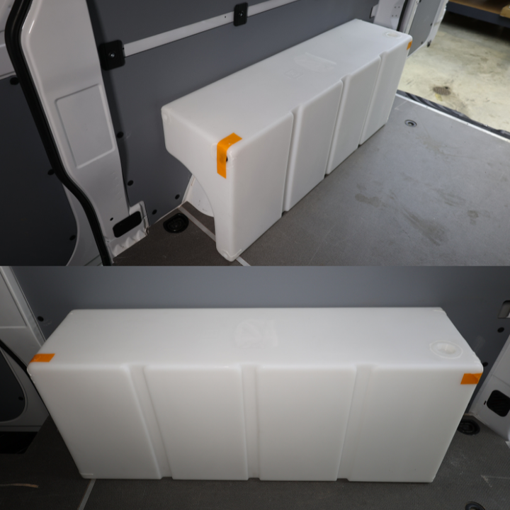 33 gallon right wheel well water tank