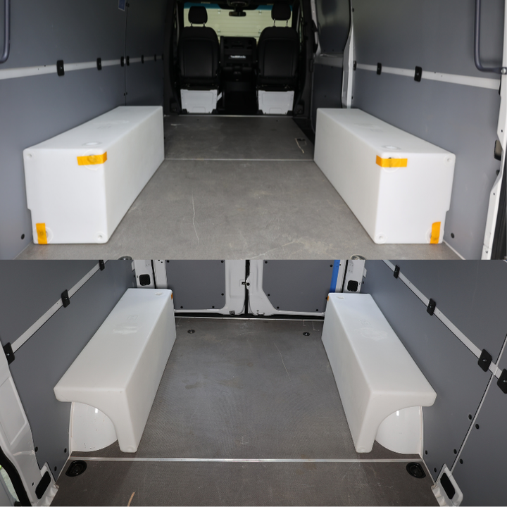 Sprinter van left right water tanks