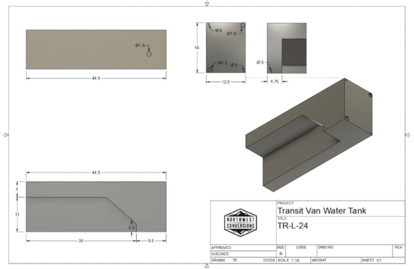 transit van water tank