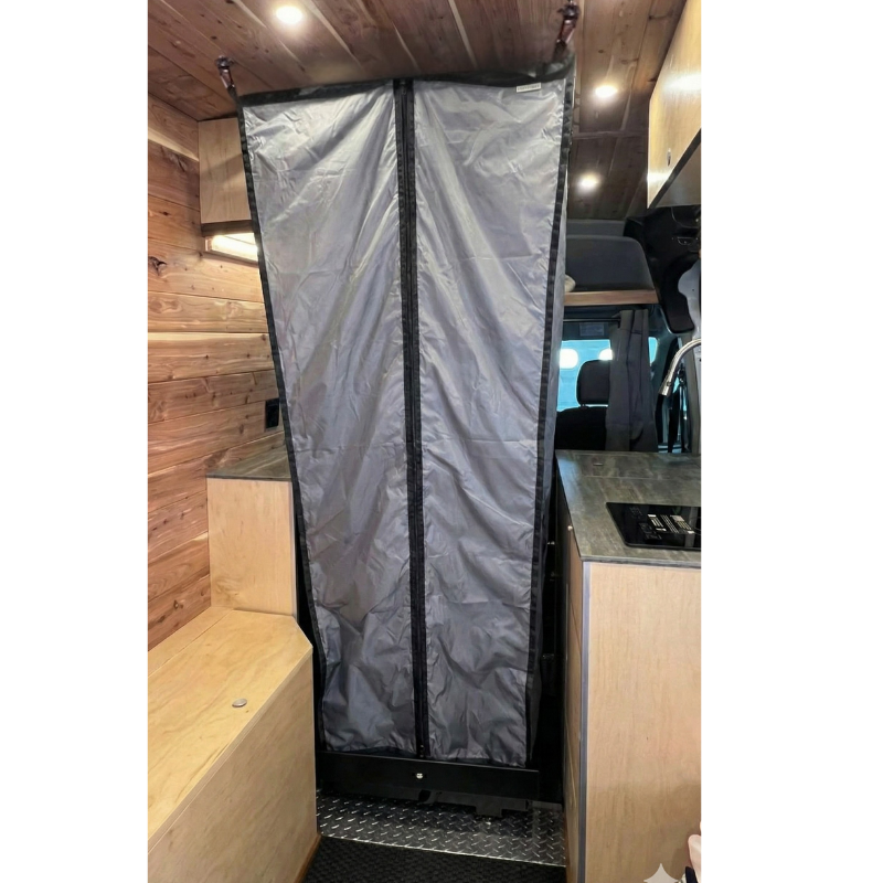 Tetravan folding shower deployed